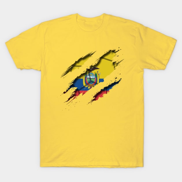 Ecuador Football T-Shirt by blackcheetah